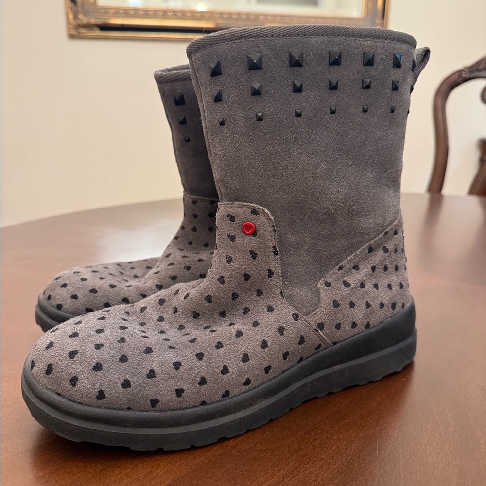 Stylish Gray Studded UGGs Boots